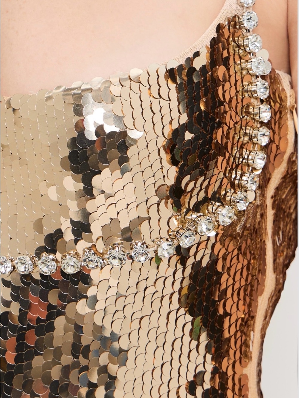 Retrofete Aderyn Gold Sequin Mini Dress - Picture 5 of 7